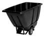 Vestil Plastic Heavy Duty Tilt Truck - 1/2 Cubic Yard 1400 lb - Black