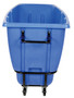 Vestil Plastic Heavy Duty Tilt Truck - 1/2 Cubic Yard 1400 lb - Blue