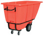 Vestil Plastic Heavy Duty Tilt Truck - 1/2 Cubic Yard 1400 lb - Red