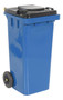 Vestil High Density Polyethylene - 32 Gallon Trash Can - Blue