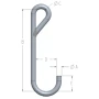 Machining & Welding 5/16 in X 8 in J-Hook Style 9