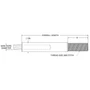 Machining & Welding 1 in Wire Rope THR Stud, 6 in of 2 in NC LH Thread (SKU WR-10496-S-C-L-W)