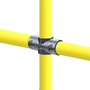 Safety Rail Co. Modular Galvanized Pipe Fitting, Two Socket Angle Cross, 1-1/4 in