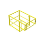 Safety Rail Co. 42 x 42 4-Piece Hatchguard with 42" Gate, Yellow