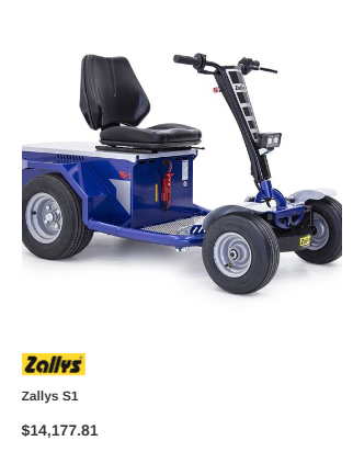 Zallys S1 Electric Ride-On Tractor ” 1,102 lb. Carry / 3,307 lb. Tow | 4-Wheel Personnel & Goods Transport Vehicle for Industrial Use Ride.