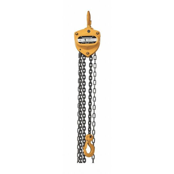 HARRINGTON CB Hand Chain Hoist 10' Lift-Capacity 1 Ton CB010 Hand Chain Hoist