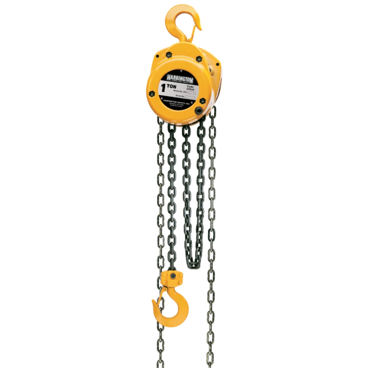 Harrington CF Series Hand Chain Hoist - 1 1/2 Ton - 10 ft Lift