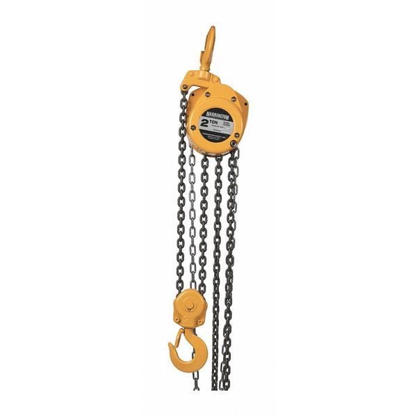 HARRINGTON CF Hand Chain Hoist 10' Lift-Capacity 2 Tons CF020 Hand Chain Hoist