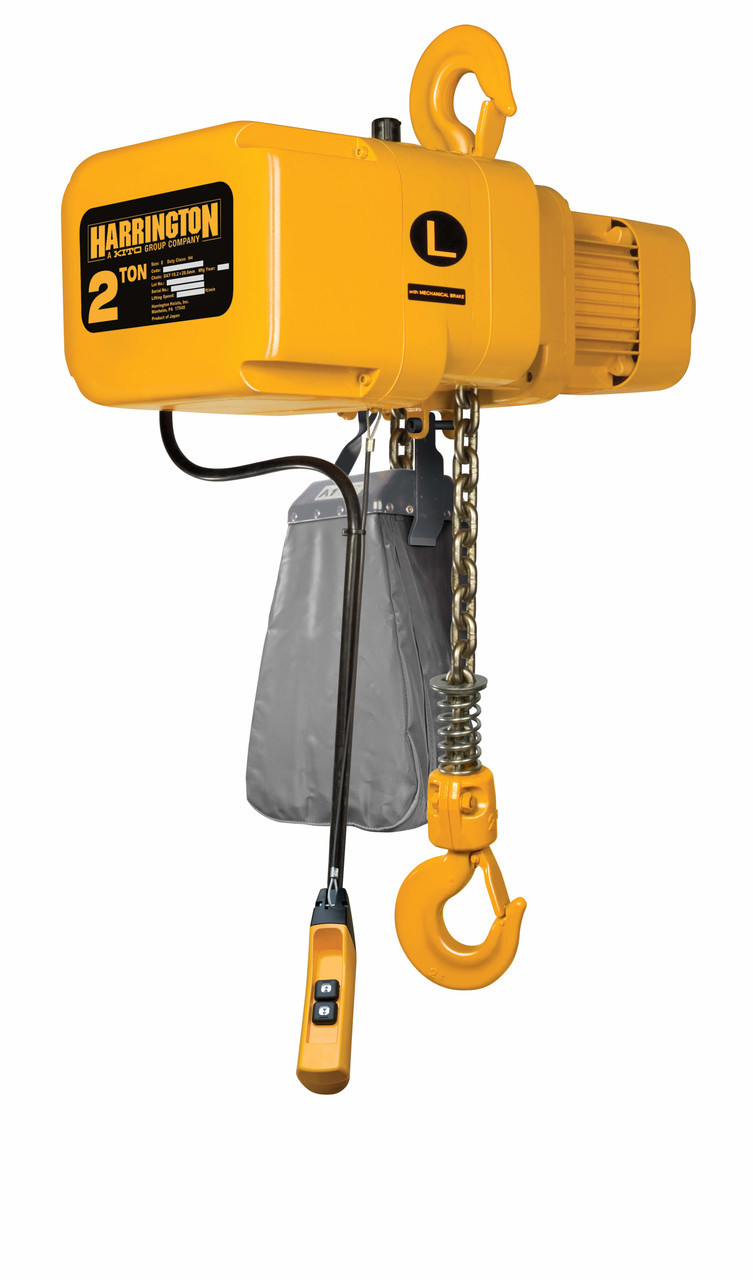 NER Electric Chain Hoist 10' Lift-Capacity 10 Ton NER100L-LG Electric Chain Trolley1 HARRINGTON