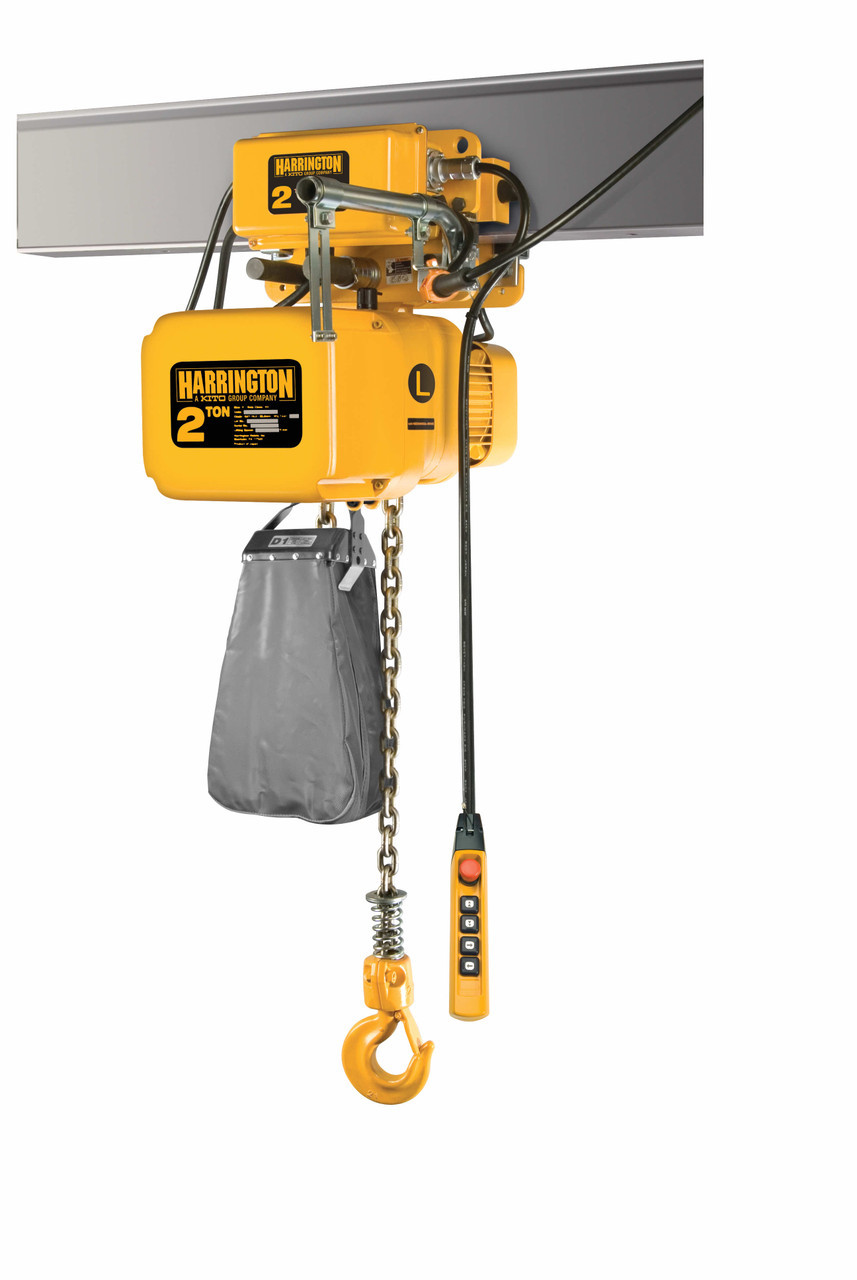 NERM Electric Chain Hoist Motorized Trolley 20' Lift-Capacity 2 Tons NERM020C-L/S Electric Chain Hoist with Motorized Trolley HARRINGTON