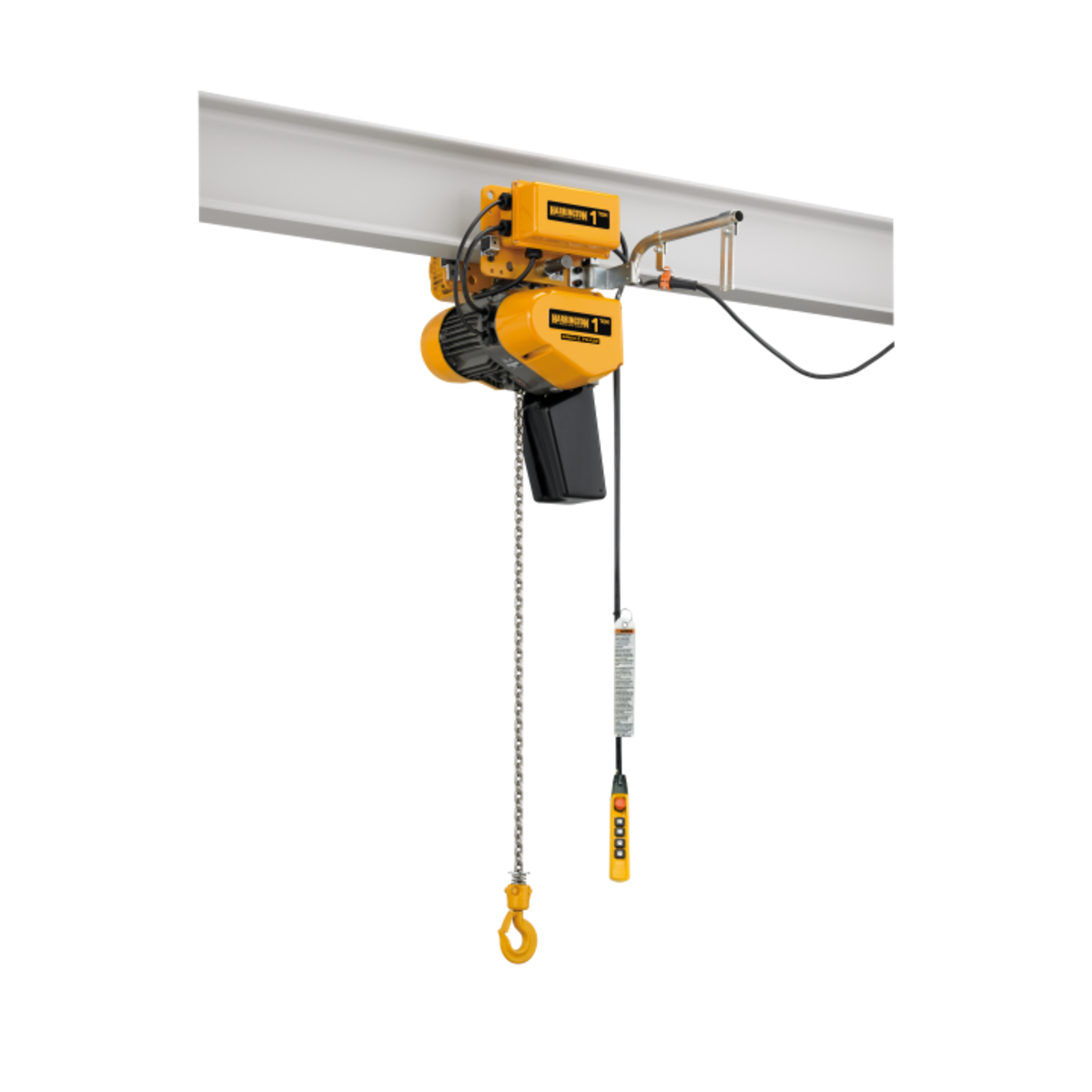 SEQM Electric Chain Hoist with Motorized Trolley 20' Lift-Capacity 1/2 Ton EQM005SD-SD Electric Chain Hoist with Motorized Trolley HARRINGTON