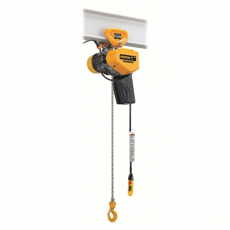 SEQG Electric Chain Hoist with Geared Trolley Lift-Capacity 1/8 Tons EQG001SD Electric Chain Hoist with Geared Trolley HARRINGTON