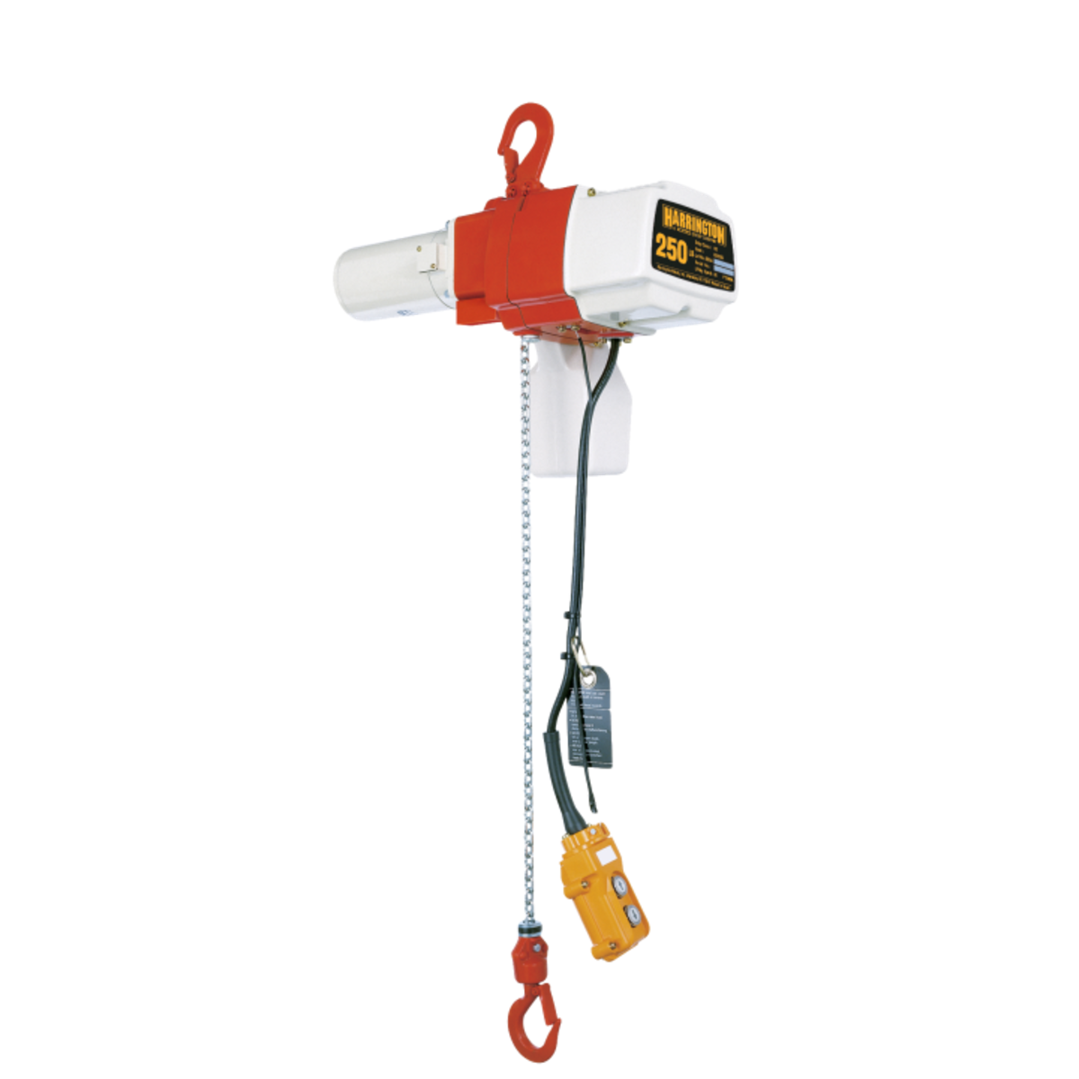 Harrington ED Series Electric Chain Hoist - 250 lbs capacity - Dual Speed - 10 ft Lift