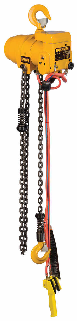 TCR500 (Hook-Pendant) TCR Hook Mount Air Hoist  10' Lift-Capacity 1/2 Ton.TCR500 (Hook-Pendant) Air Powered Hoist TCR500 (Hook-Pendant) HARRINGTON