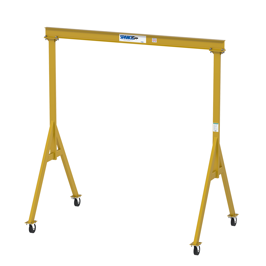 Spanco A-Series Gantry Crane - Steel Fixed Height - 7.5 Ton - 10 ft Span - 16 ft Height Under Beam