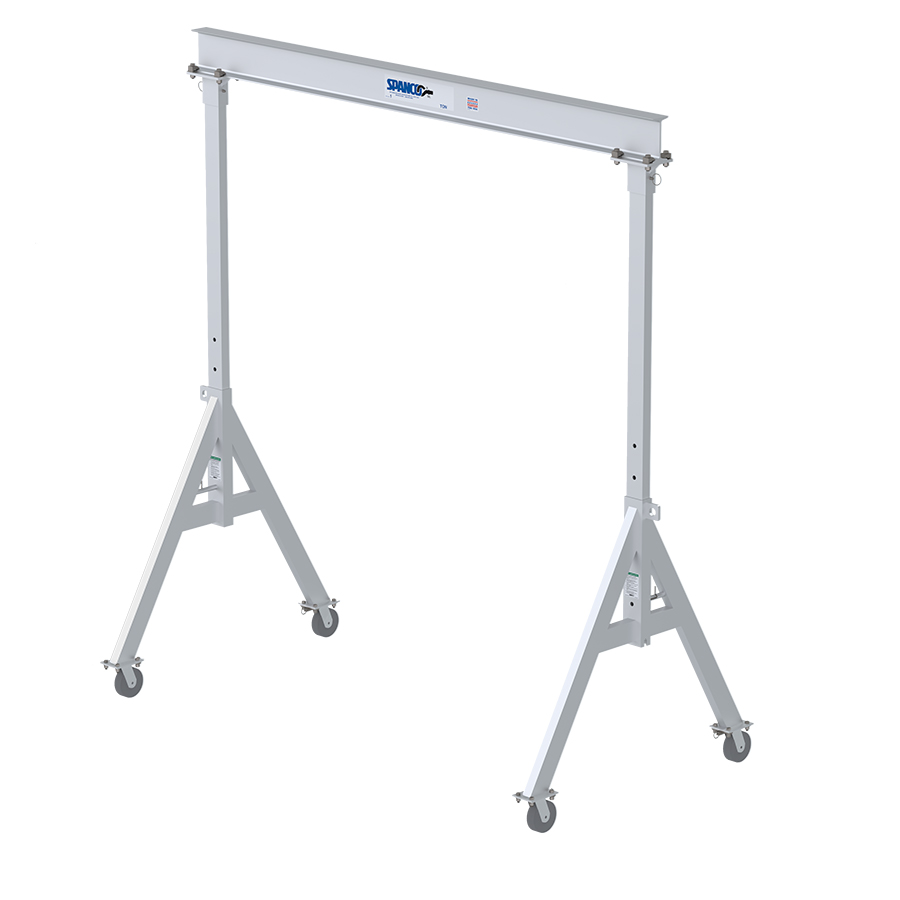 Spanco A-Series Aluminum Gantry Crane - 1 Ton - 20 ft Span - 8 ft Height Under Beam