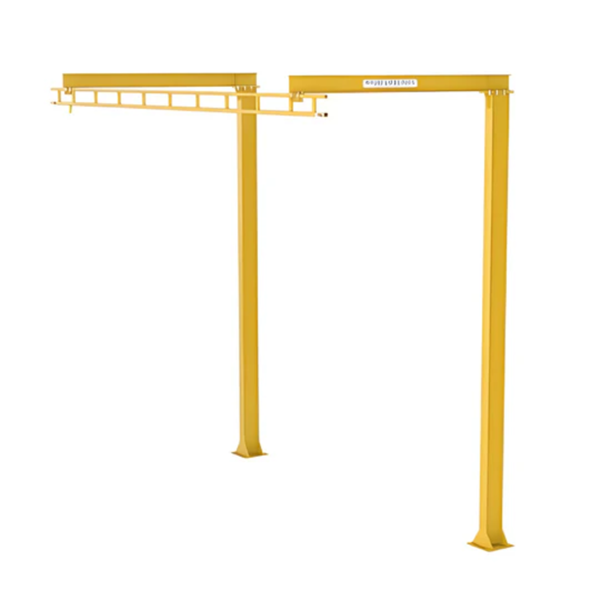 Rigid Lifelines Inverted-L Anchor Track System, 1-Person, 23 ft Support Spacing, 8 ft Arm Reach