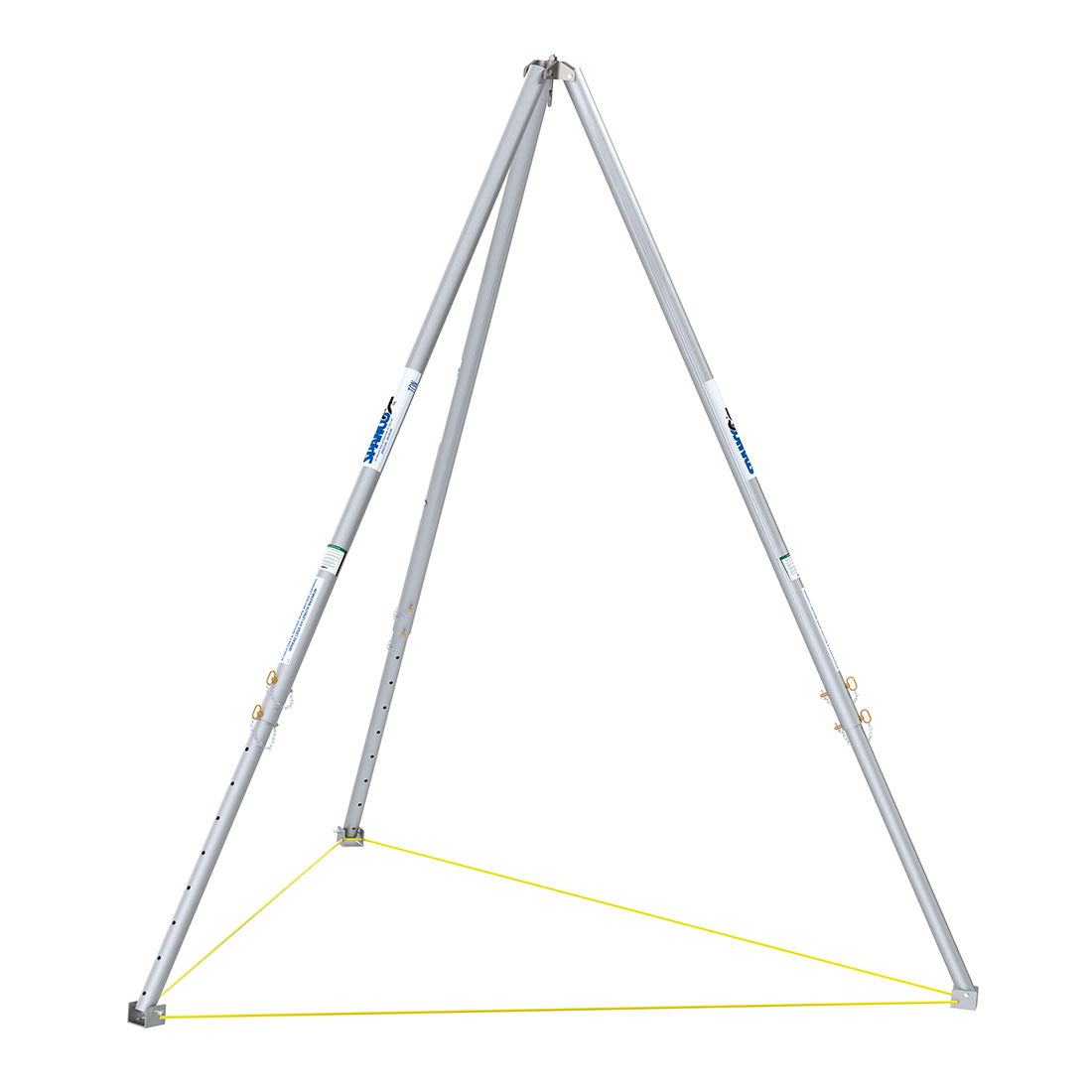 Spanco 1-Ton Tripod - Aluminum Adjustable - 8'7" to 13'9" Height - Mud Feet