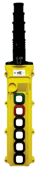 Duct-O-Wire L Series Pendant Push Button Station 3 Motion Slim Profile-One Speed L6-S-1