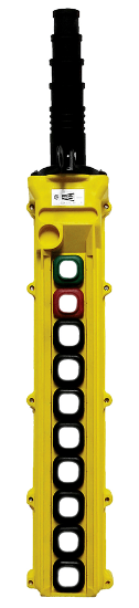 Duct-O-Wire L Series Pendant Push Button Station 4 Motion Slim Profile-One Speed with Momentary On/Off L10-S-1A