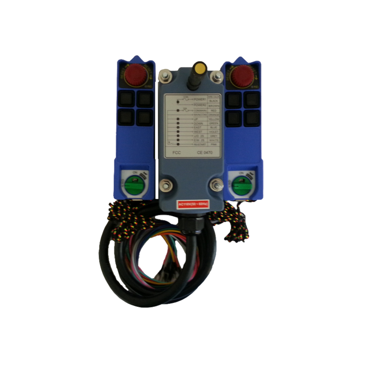 Two Motion Two Speed for Monorail Application Key On / Off, E-Stop, 2 Transmitters and 1 ReceiverRadio Remote Control Complete Systems