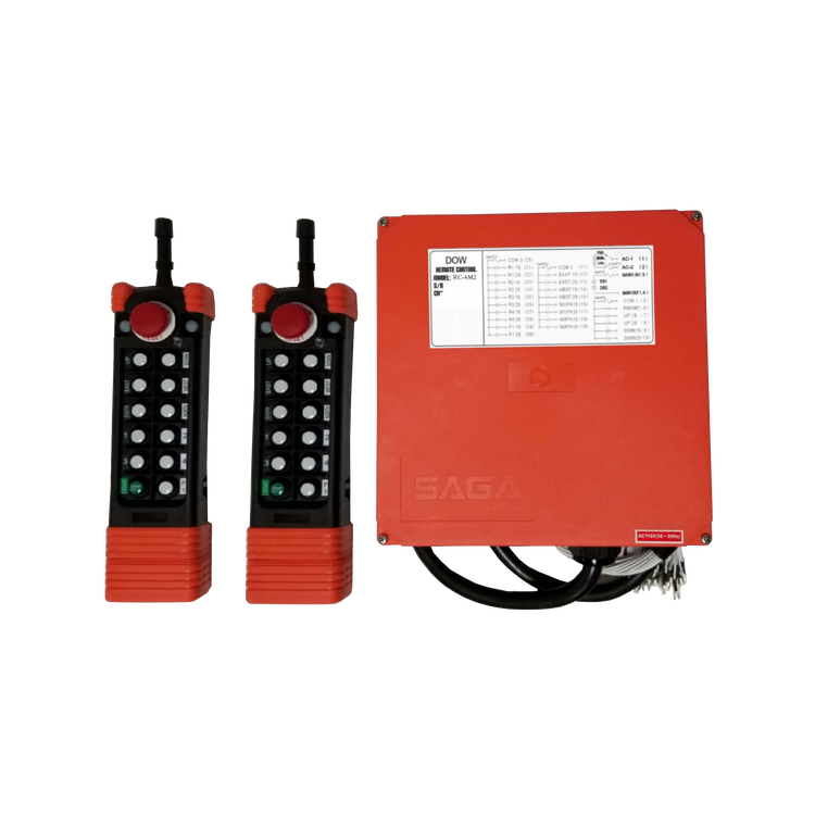 Four Motion Two Speed with Emergency Stop 2 Programmable Aux Switches, 2 Transmitters and 1 ReceiverRadio Remote Control Complete Systems Four Motion Two Speed with Emergency Stop 2 Programmable Aux Switches, 2 Transmitters and 1 ReceiverRadio Remote Control Complete Systems