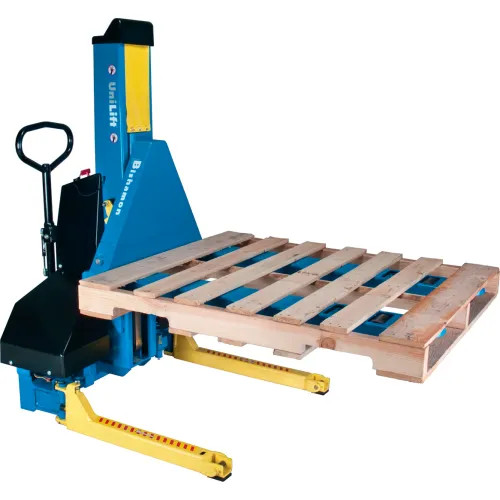 Bishamon UniLift Battery Powered Pallet Transporter & Positioner, 2000 lb. Cap., 36"W x 46"L Forks