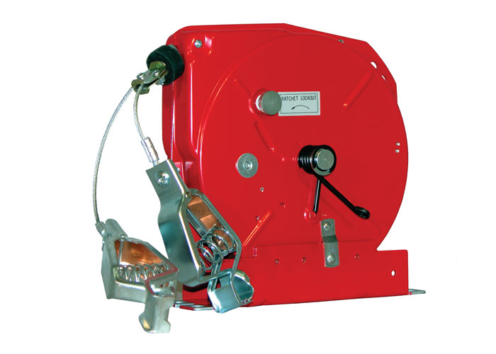 Conductix Grounding Reel For Static Discharge, 50 FT of Steel Cable with Orange Jacket with Dual "Y" Connector