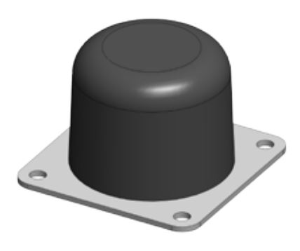 Conductix Rubber Bumper 125 NR 71 Shore A - Plate Type 125x100 MM