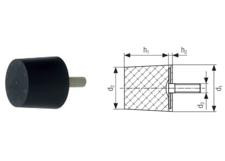 CONDUCTIX Bumper / Buffer Rubber With Fasteners 50x50mm XA-017220-050X050-1 XA-017220-050X050-1