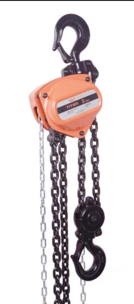 Atlas Lifting and Rigging Titon 3 Ton Chain Hoist 6600 lbs 30 Ft. Lift Atlas Lifting and Rigging Titon 3 Ton Chain Hoist 6600 lbs 30 Ft. Lift