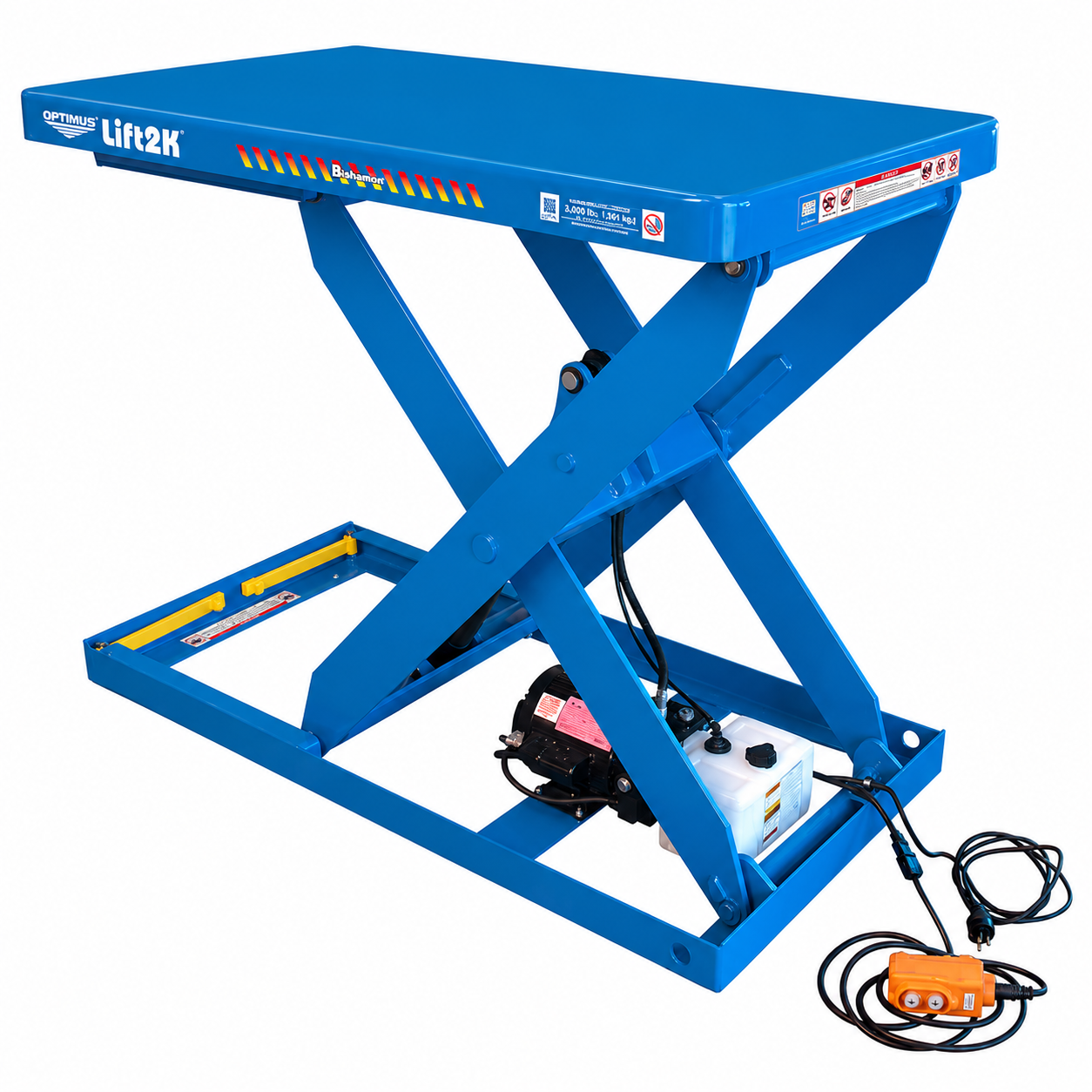 Bishamon L2K-TT4444 Series Optimus LK Lift Table, 2,000 lb, 44 x 44 in Rotating