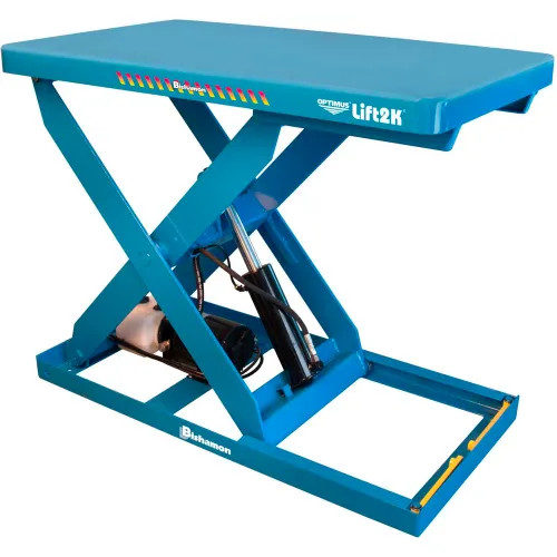 Bishamon  OPTIMUS Hand Control Power Scissor Lift Table, 48 x 28", 2000 Lb. Cap. Hand Control