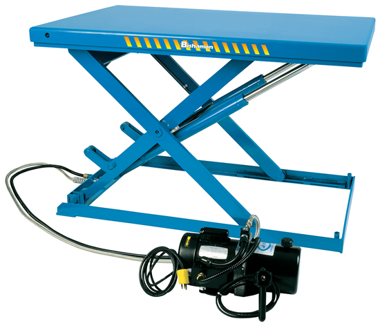 Bishamon Lo-Profile LX-25S Scissor Lift Table, Capacity 550 lbs Bishamon Lo-Profile LX-25S Scissor Lift Table, Capacity 550 lbs
