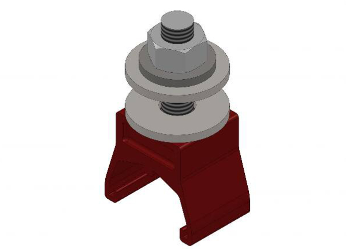 Safe-Lec 2 Hanger Clamp, 1-Pole, Medium Heat, Red Polycarbonate Conductix XA-310829