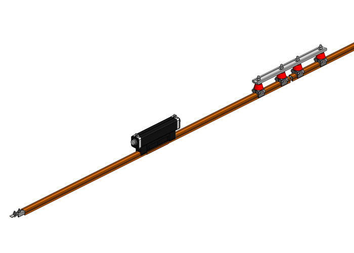 Conductix Safe-Lec 2 Power Interrupting Sections, 100 A/125 A Galvanized, Orange PVC Cover