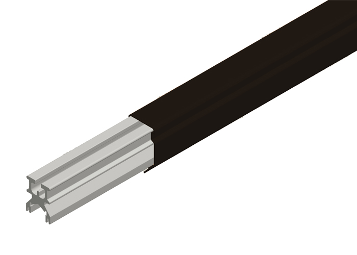 Conductix Hevi-Bar II Conductor Bar 1000 A, Black UV Resistant PVC Cover, 30 FT Length