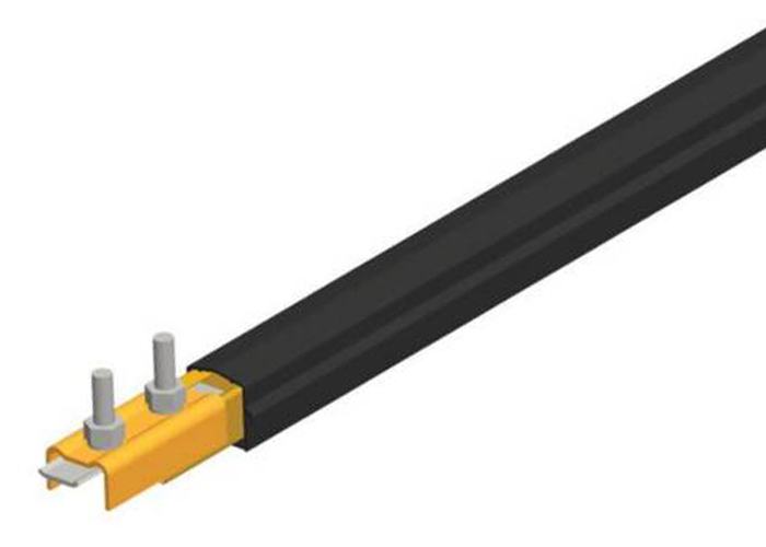 Safe-Lec 2 Conductor Bar 400A Copper, Black UV Resistant PVC Cover, w/ Splice Joint, 4.5M Conductix XA-310501B-J