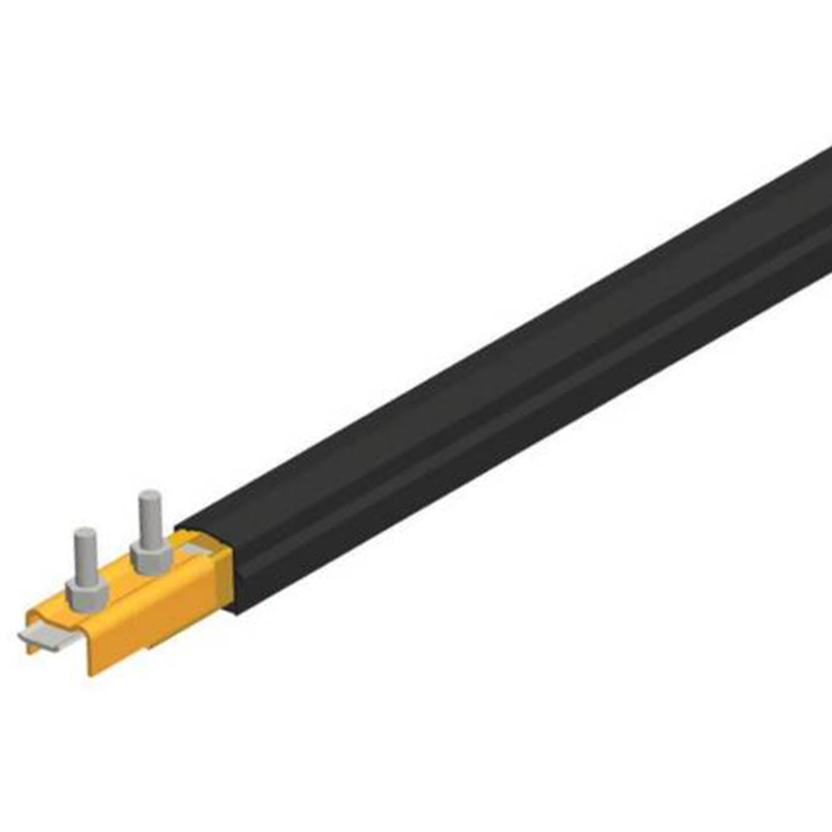 Conductix Safe-Lec 2 Conductor Bar 250 A Copper, Black UV Resistant PVC Cover, w/ Splice Joint, 4.5M