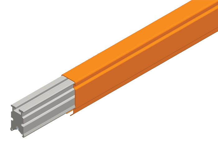 Conductix Hevi-Bar II Conductor Bar 1500 A, Orange PVC Cover, 30 FT Length