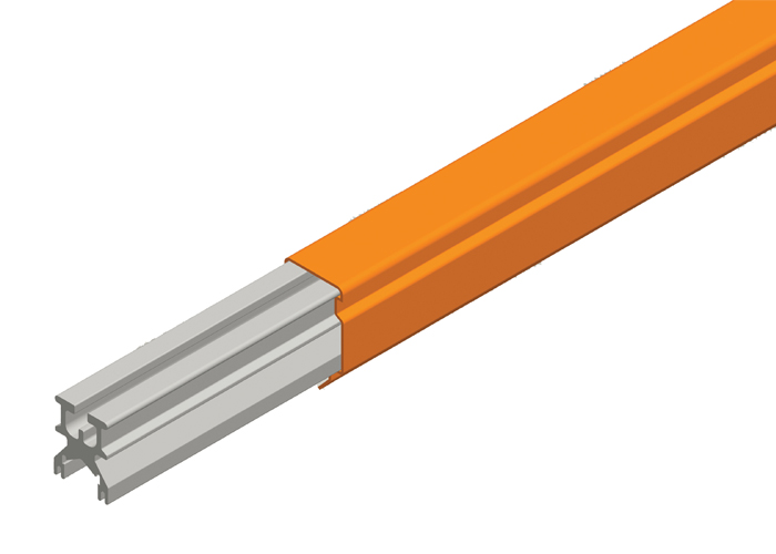 Conductix Hevi-Bar II Conductor Bar 1000 A, Orange PVC Cover, 10 FT Length