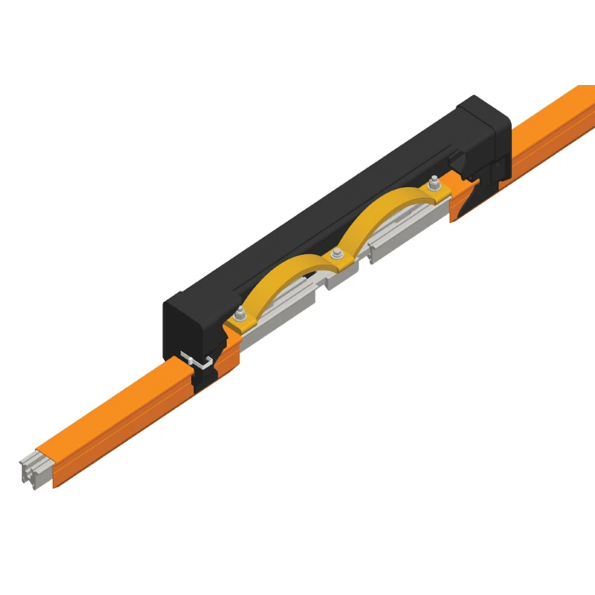 Conductix Hevi-Bar II, Expansion Section, 500 A, Orange PVC Cover. 30 ft L