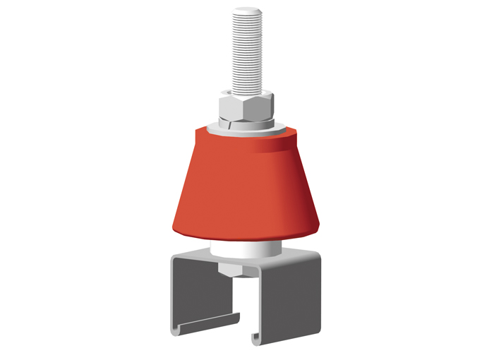 Conductix Safe-Lec 2 Hanger Clamp, 1-Pole, Stainless Steel, With Insulator (was 310827)