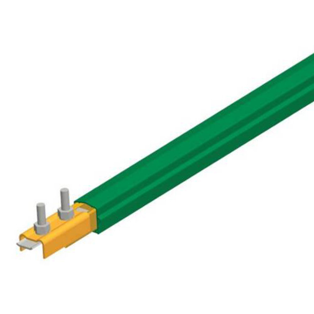 Conductix Safe-Lec 2 Conductor Bar 250 A Copper, Green PVC Cover, w/ Splice Joint, 4.5M