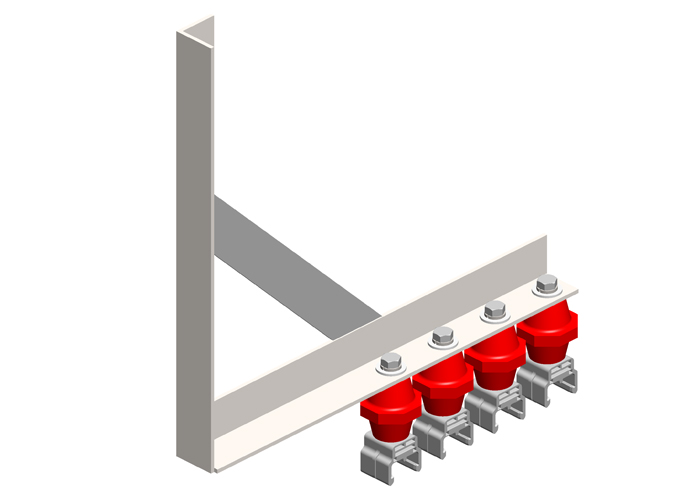 Hevi-Bar II, Bracket, Web, Braced, w/4 Polycarbonate Hangers, w/Insulators (for 700-1500A Bar) Conductix XA-25691B