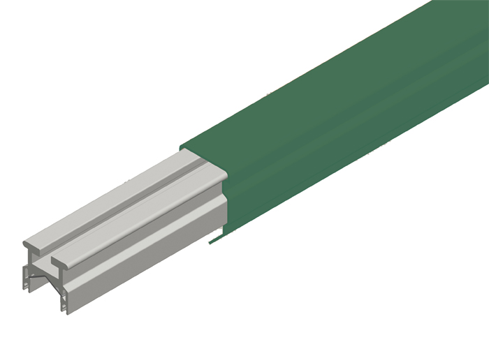 Hevi-Bar II Conductor Bar 700A, Green PVC Cover, 20FT Length Conductix XA-51369R