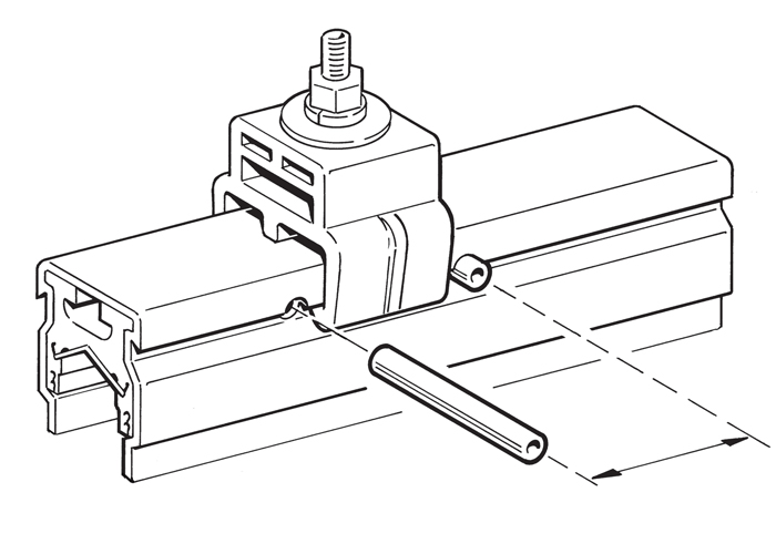 Hevi-Bar II, Pin, Anchor, Fiberglass/Polyester (used to anchor hanger clamp) Conductix XA-23946