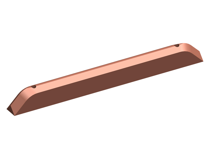 Hevi-Bar II, Collector Shoe, for 27589 400A Lateral Mount Collector, G320 Copper Graphite Conductix XA-25871
