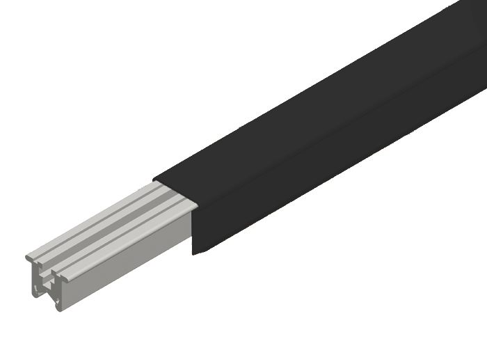 Hevi-Bar II Conductor Bar 500A, Black UV Resistant PVC Cover, 20FT Length Conductix XA-38926R