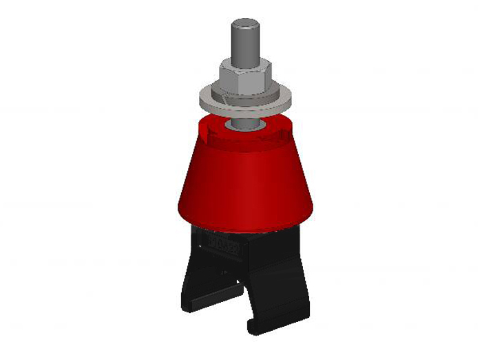 Safe-Lec 2 Hanger Clamp, 1-Pole, Standard Heat, Black, With Insulator Conductix XA-310918